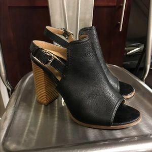 Route 66, block heel with open toe.